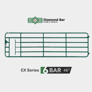 12' Diamond Bar 6 Bar 48" Gate with Calf Exit