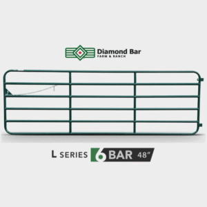 16' Diamond Bar 6 Bar Gate Green